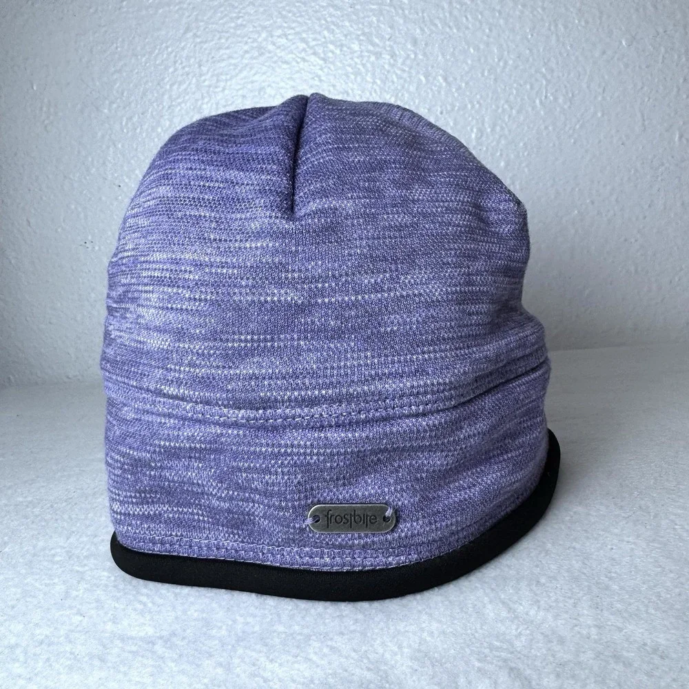 Frostbite Purple Beanie Stocking Cap Hat Lined Winter Outdoor Lavender